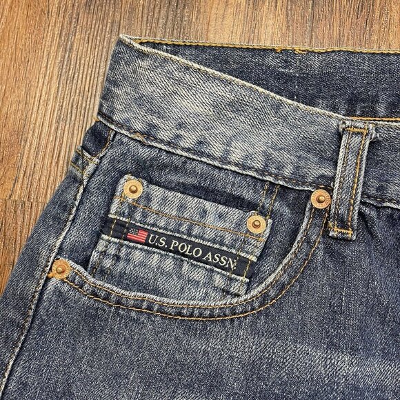 US Polo Assn. Jeans Men 32x30 Blue Straight Relaxed Loose Dark Wash Denim Pants - Picture 5 of 11